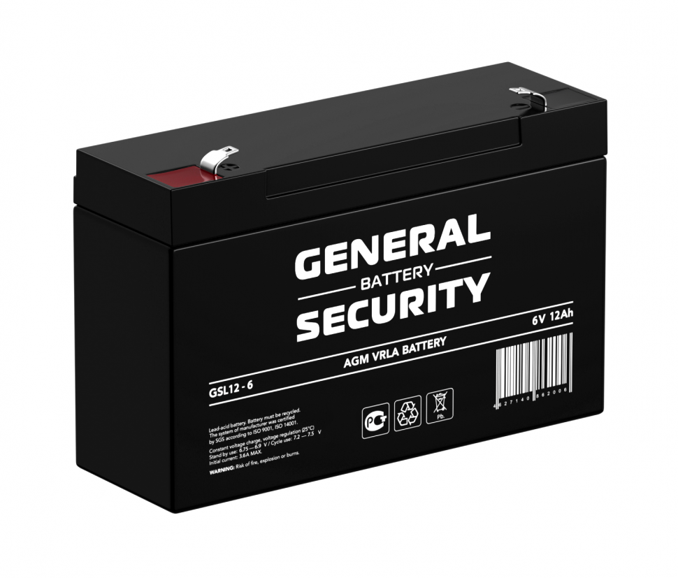 Аккумуляторная батарея General Security GSL 12-6 для ИБП