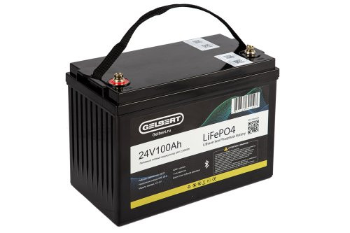 Литиевый тяговый аккумулятор Gelbert LiFePO4 (24V/100Ah/120A) Bluetooth