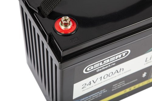 Литиевый тяговый аккумулятор Gelbert LiFePO4 (24V/100Ah/120A) Bluetooth Литиевый тяговый аккумулятор Gelbert LiFePO4 (24V/100Ah/120A) Bluetooth