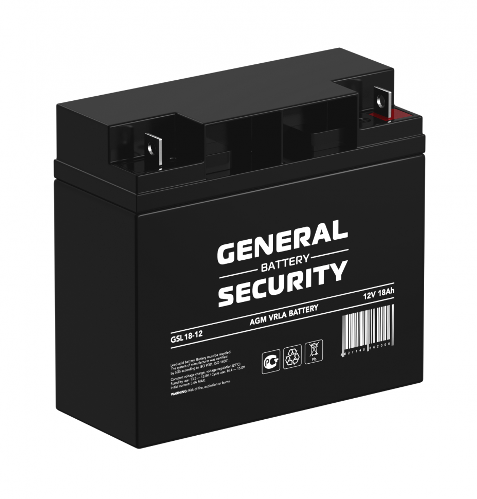 Аккумуляторная батарея General Security GSL 18-12 для ИБП