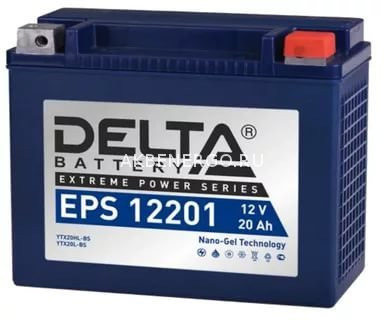 Мотоаккумулятор Delta EPS12201 NANO-GEL (YTX20HL-BS, YTX20L-BS)
