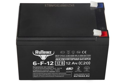 Аккумулятор для ИБП Rutrike 6-F-12 (12V12A/H C20)