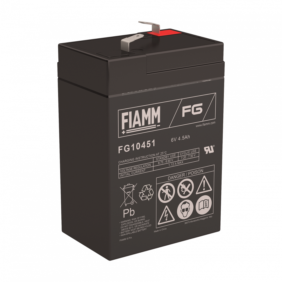 Аккумулятор FIAMM FG10451 (6v 4.5ah)