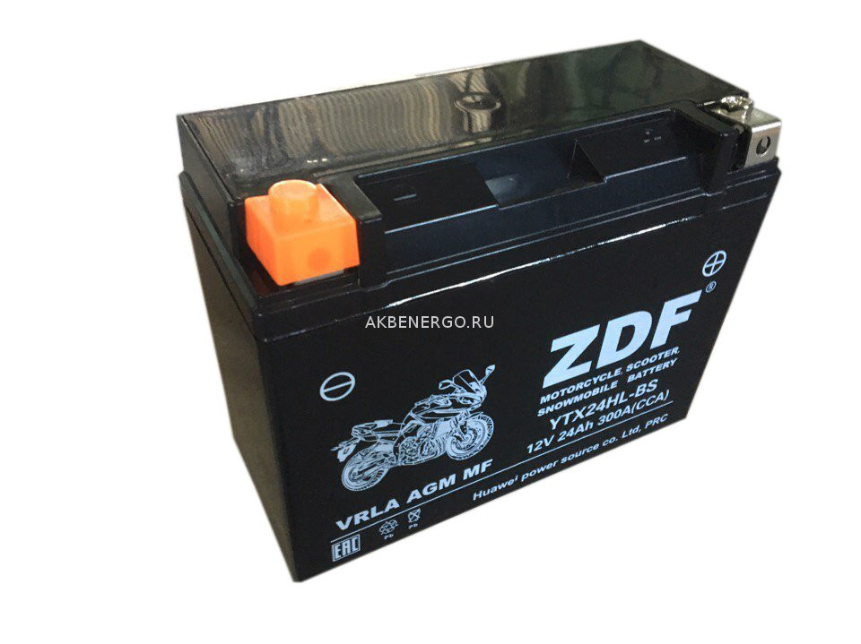 Аккумулятор мото ZDF 1224 (YTX24HL-BS)