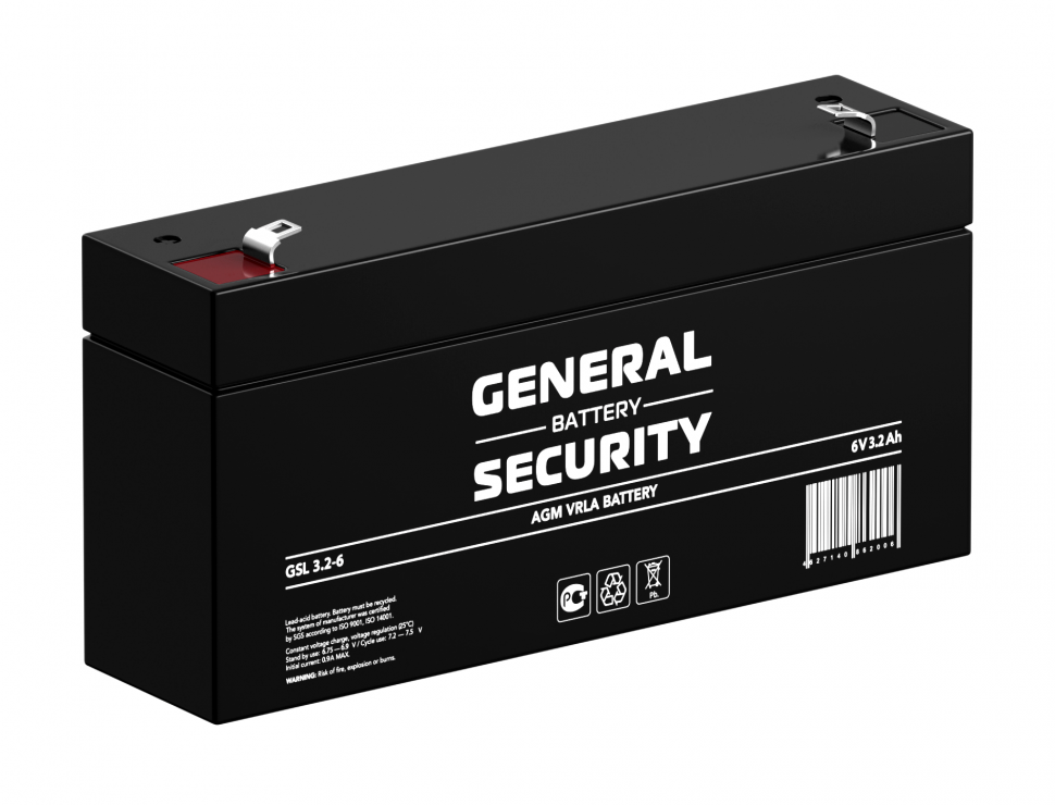 Аккумуляторная батарея General Security GSL 3.2-6 для ИБП