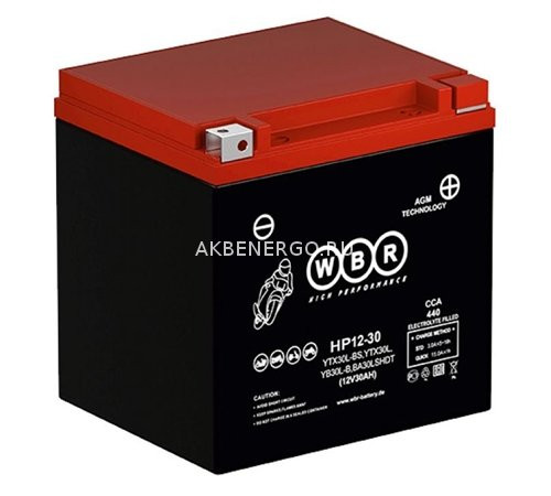 Мото аккумулятор WBR HPS 12-30 (HP)