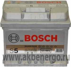 Автомобильный Аккумулятор Bosch S5 001 Silver