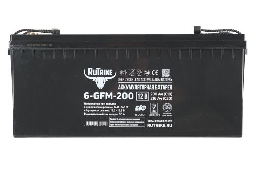 Аккумулятор для ИБП Rutrike 6-GFM-200 (12V216A/H C20)