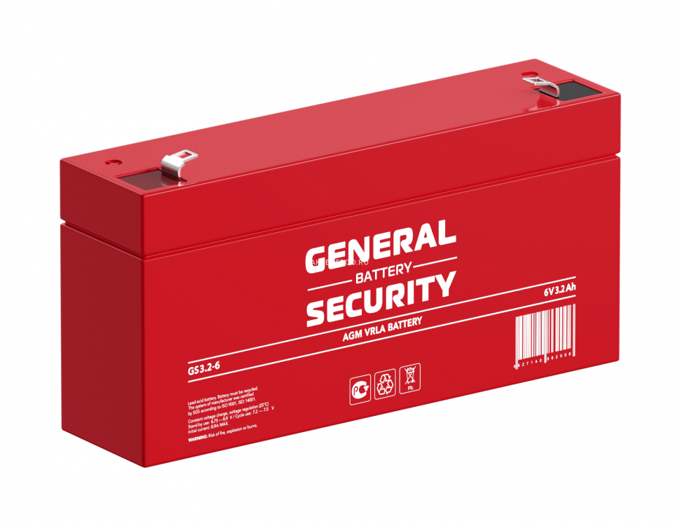 Аккумулятор General Security GS 3.2-6 для ИБП