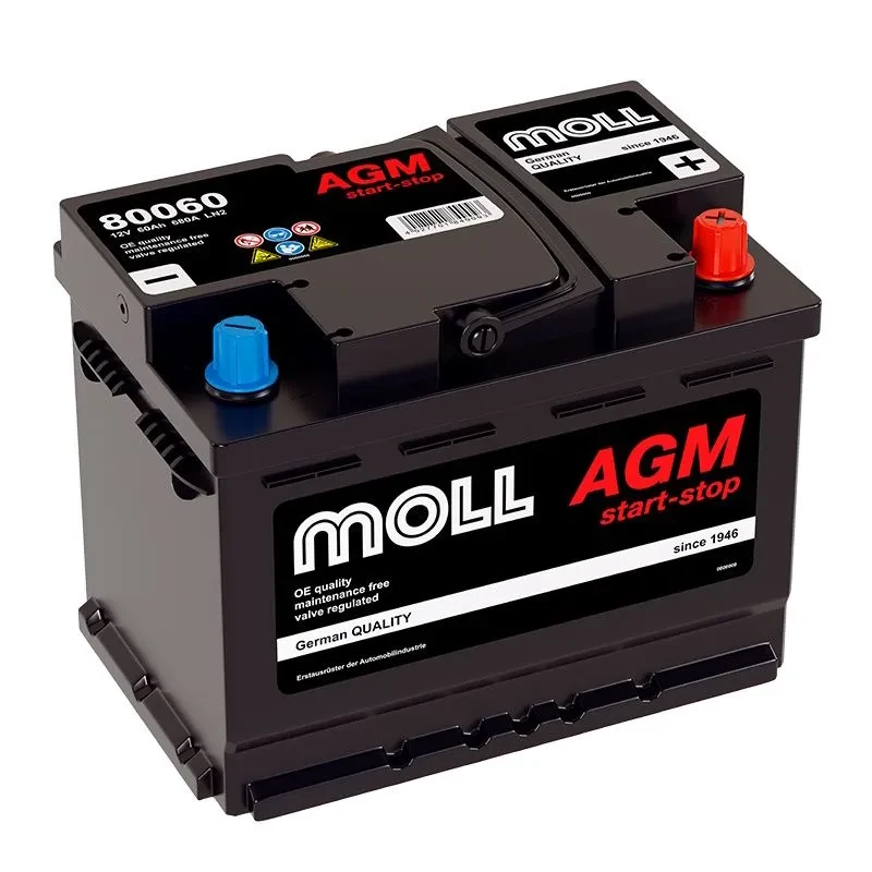 Автомобильный аккумулятор MOLL AGM (60ah / 680A) L2