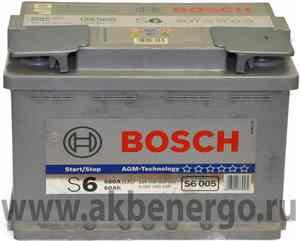Автомобильный Аккумулятор Bosch S6 005 AGM