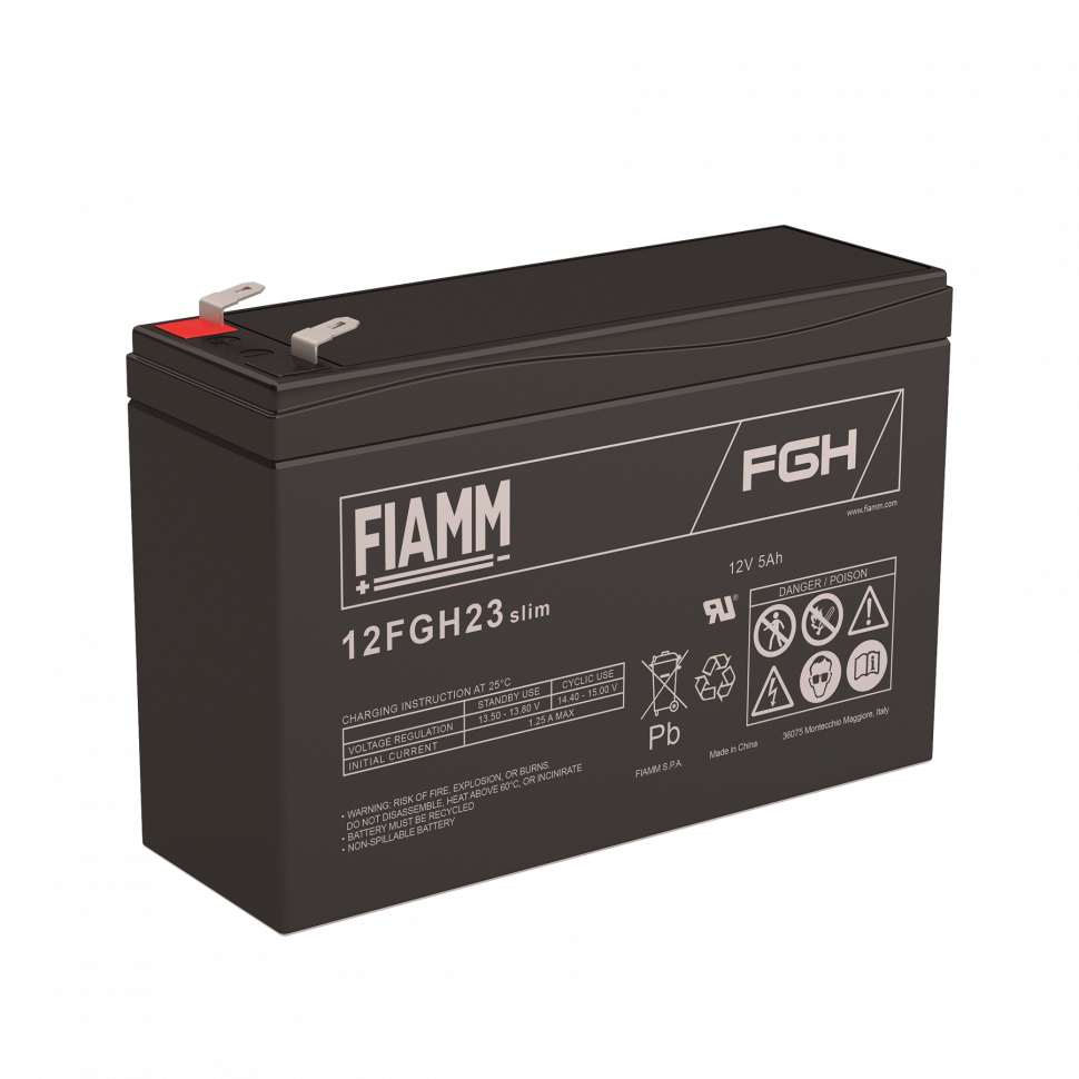 Аккумулятор FIAMM 12FGH23 slim (12v 5ah)