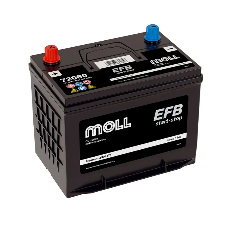 Автомобильный аккумулятор MOLL ASIA EFB (Start-Stop) 80D26L (80ah 800A)