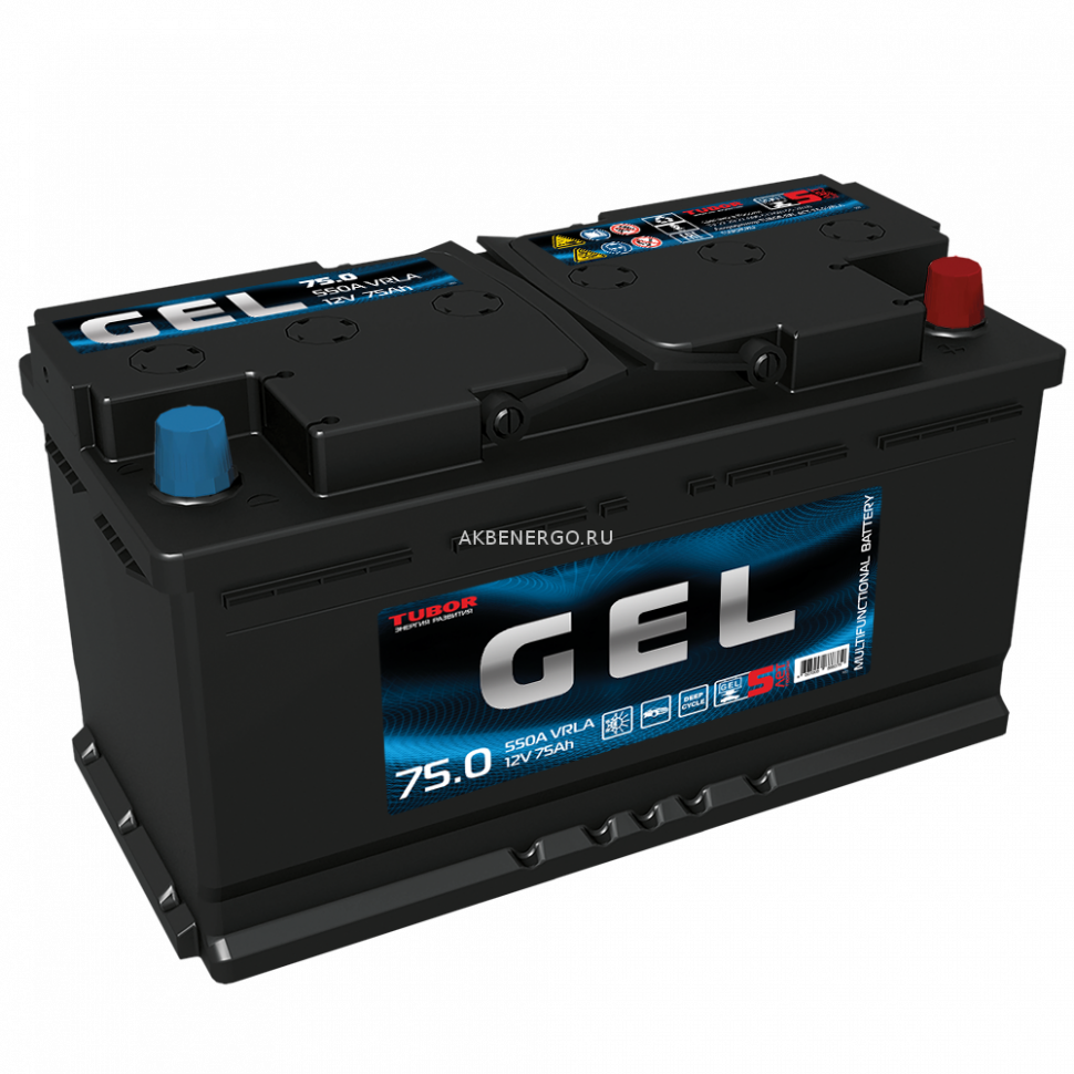 Аккумулятор TUBOR GEL 6СТ-75.0 VRLA