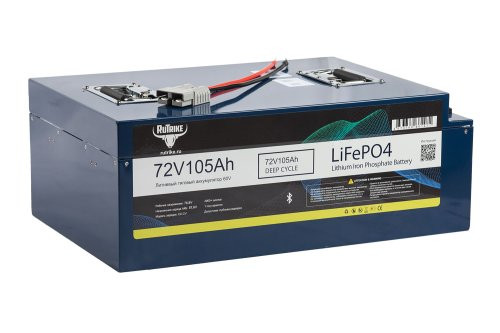Литиевый тяговый аккумулятор Rutrike LiFePO4 72V/105Ah/100A BT (87.6V 20A)