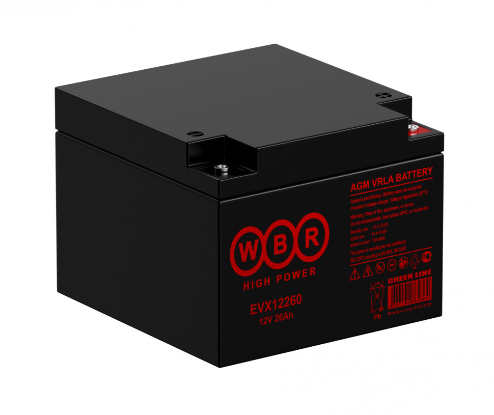 Аккумулятор WBR EVX12260S (для инвалидного кресла, коляски, гольфкара, газонокосилки)