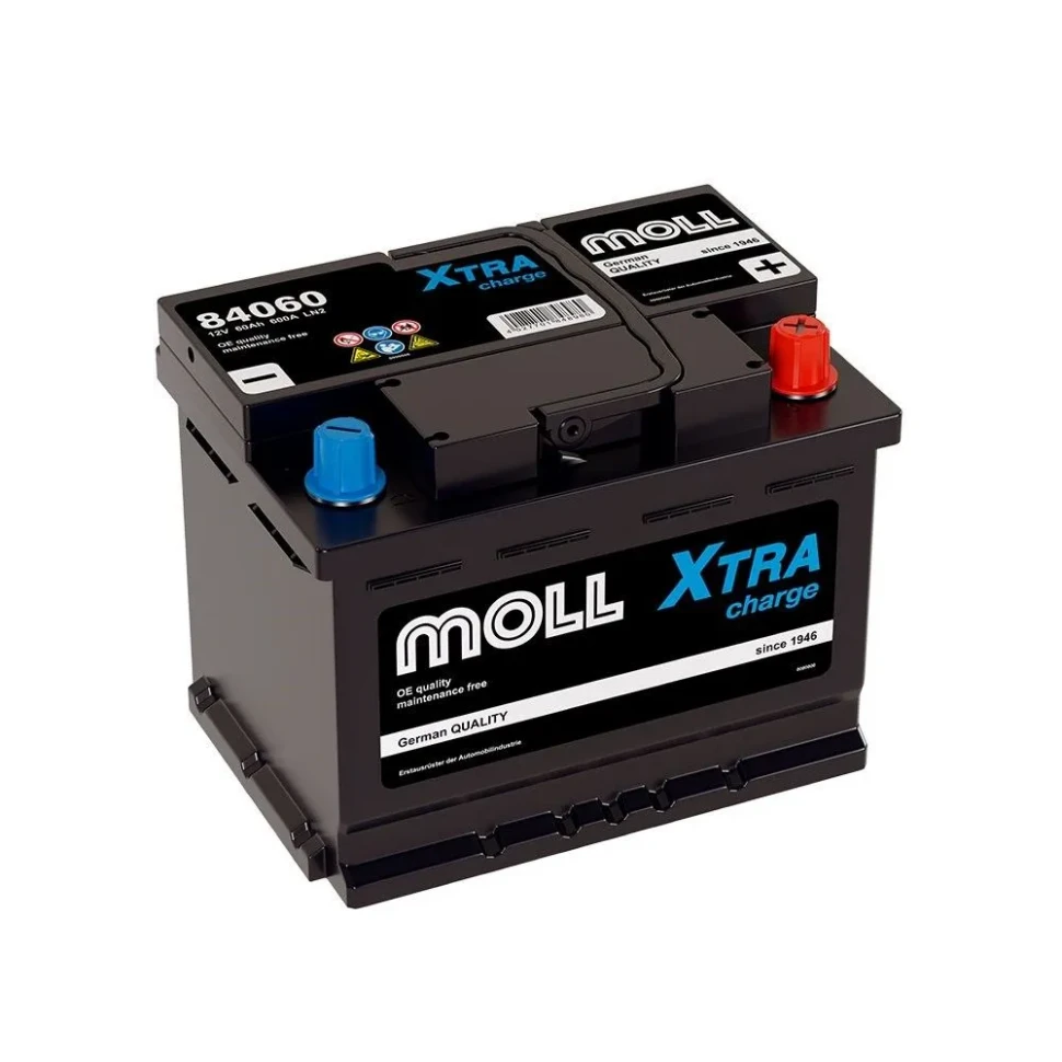 Автомобильный аккумулятор MOLL XTRA CHARGE (60ah / 600A)