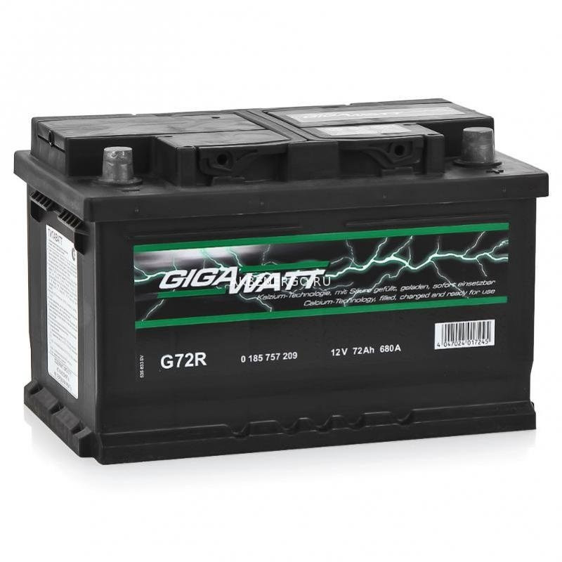 Автомобильный Аккумулятор GigaWatt G72R