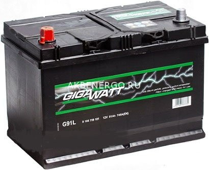 Автомобильный Аккумулятор GigaWatt G91L