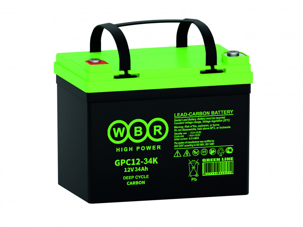 Тяговый аккумулятор WBR GPC 12-34K (CARBON)