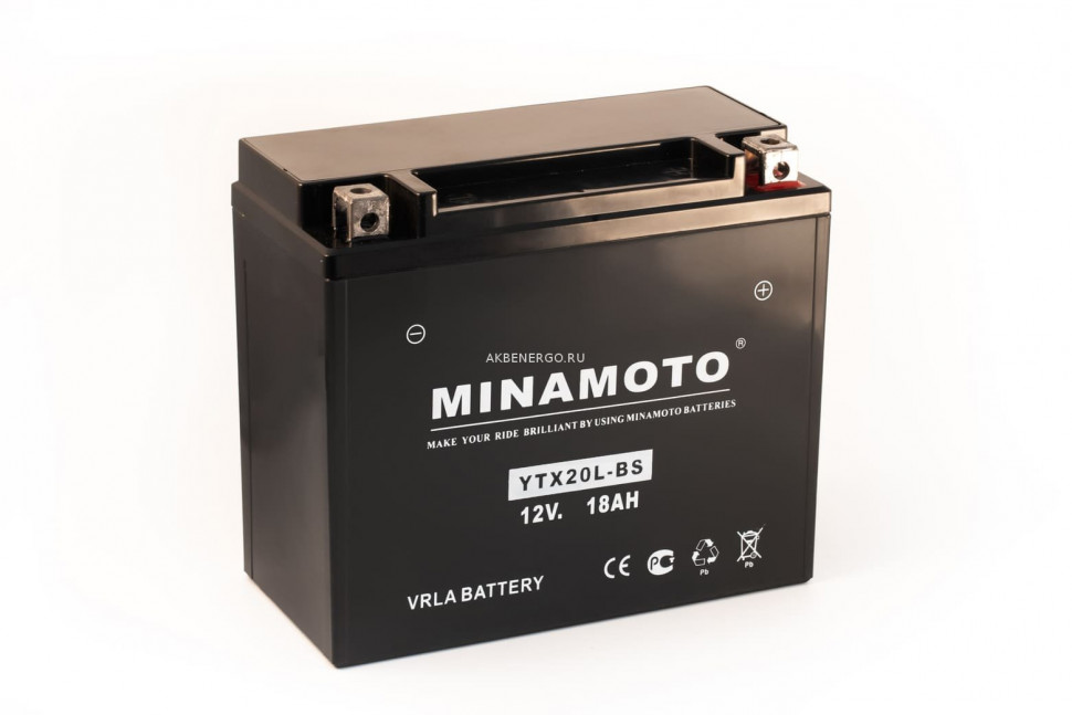 Мото аккумулятор MINAMOTO YTX20L-BS