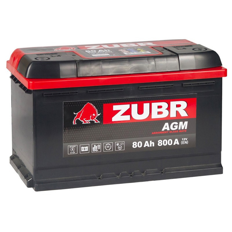 Автомобильный Аккумулятор ZUBR AGM 80.0
