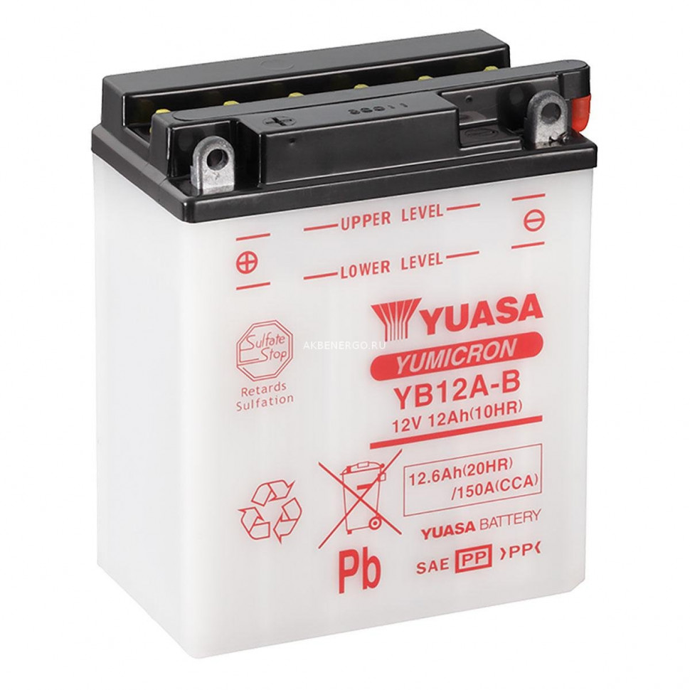 Аккумулятор YUASA YB12A-B