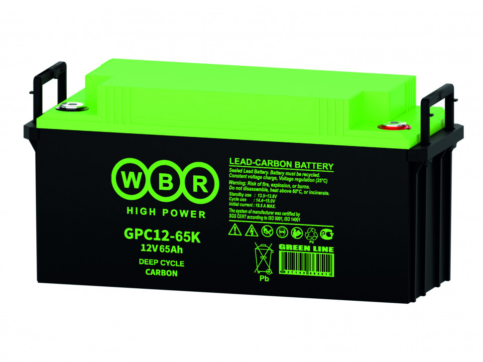 Тяговый аккумулятор WBR GPC 12-65K (CARBON) Тяговый аккумулятор WBR GPC 12-65K (CARBON)