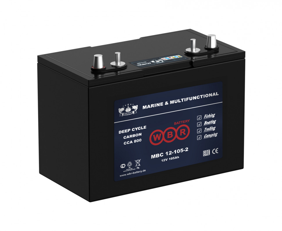 Аккумулятор WBR MARINE BATTERY MBC 12-105-2 (AGM+Carbon)