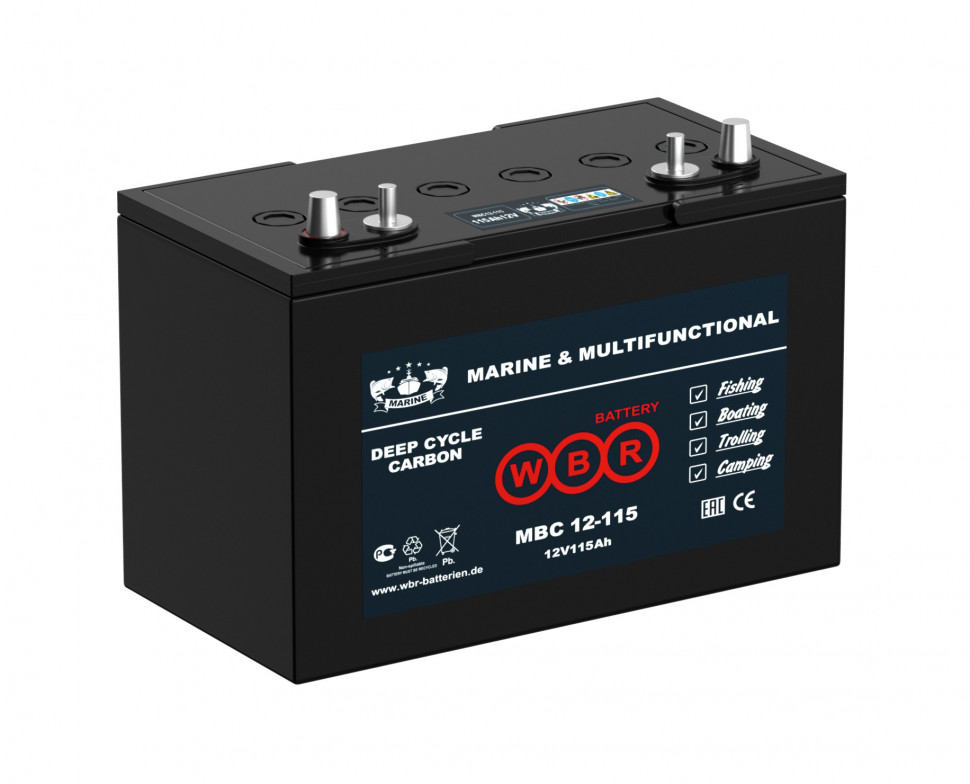 Аккумулятор WBR MARINE BATTERY MBC 12-115-2 (AGM+Carbon)