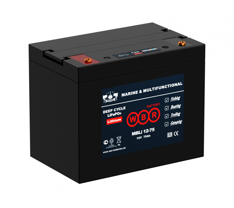 Аккумулятор WBR MARINE BATTERY MBLi (LITHIUM) LiFePO4 MBLi 12-75