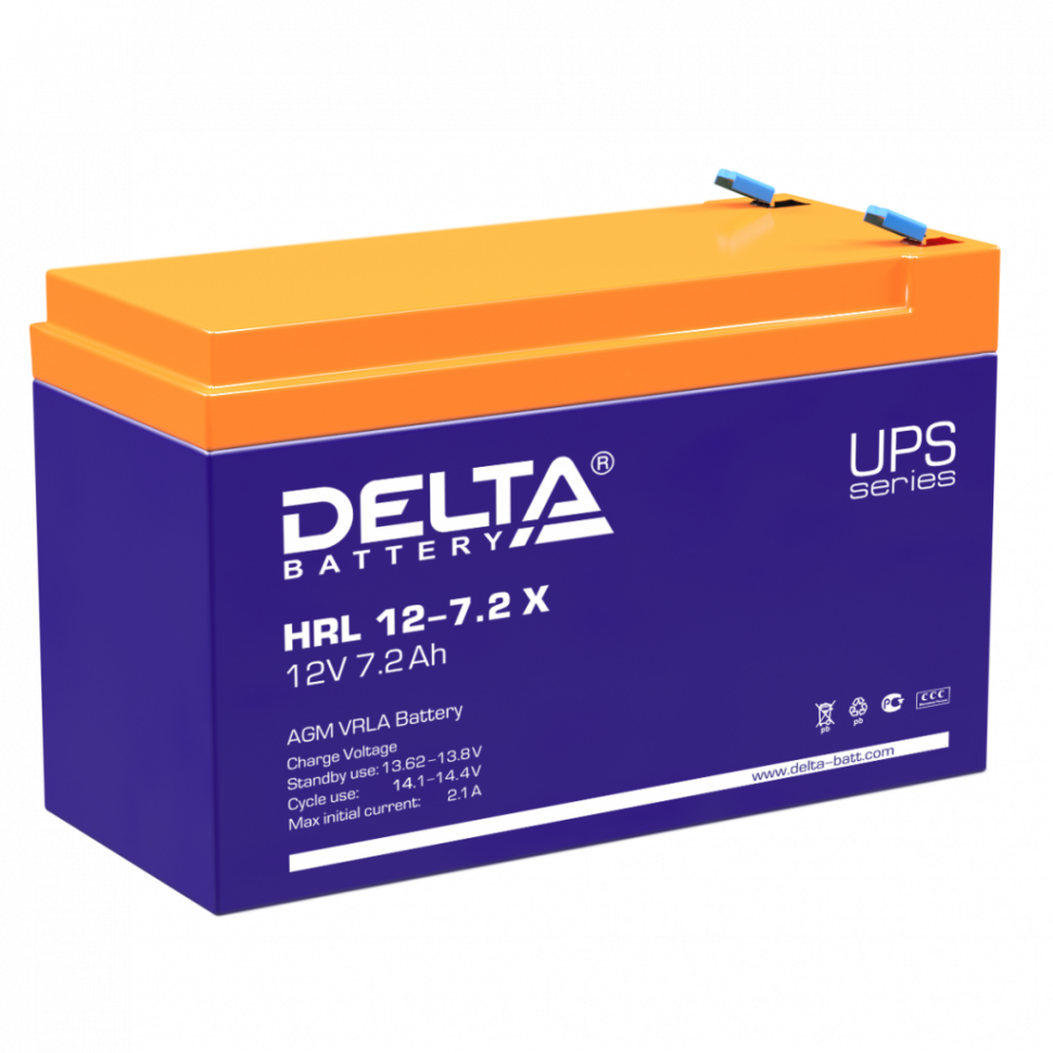Аккумулятор Delta HRL 12-7.2 X