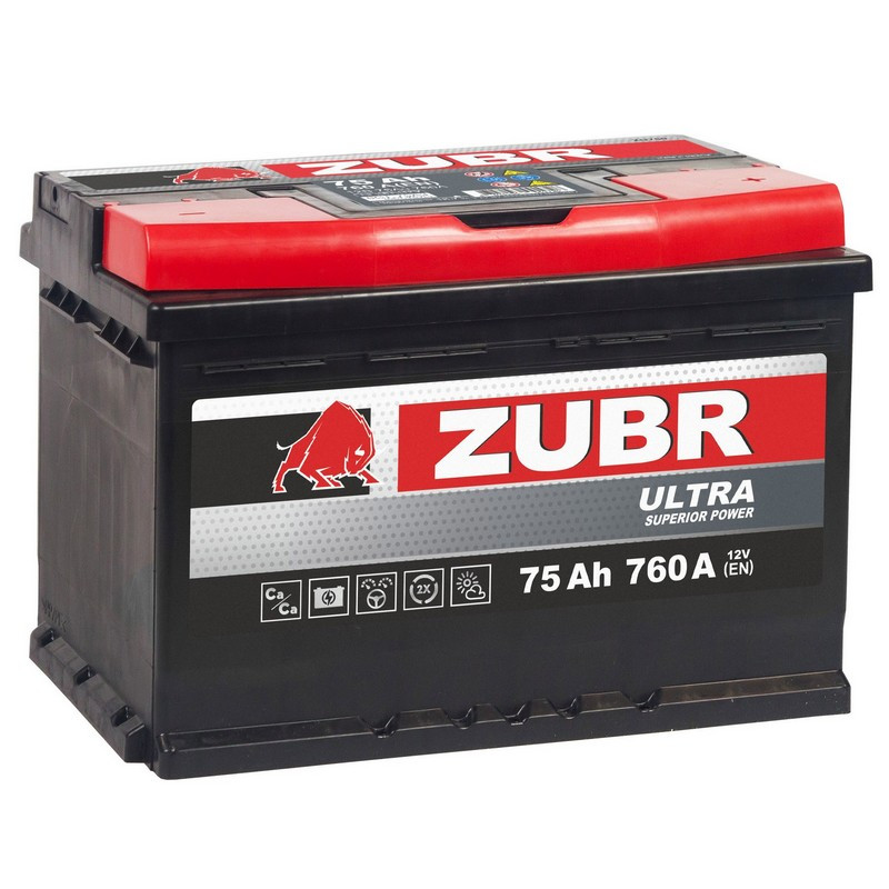 Автомобильный Аккумулятор ZUBR ULTRA 75.0