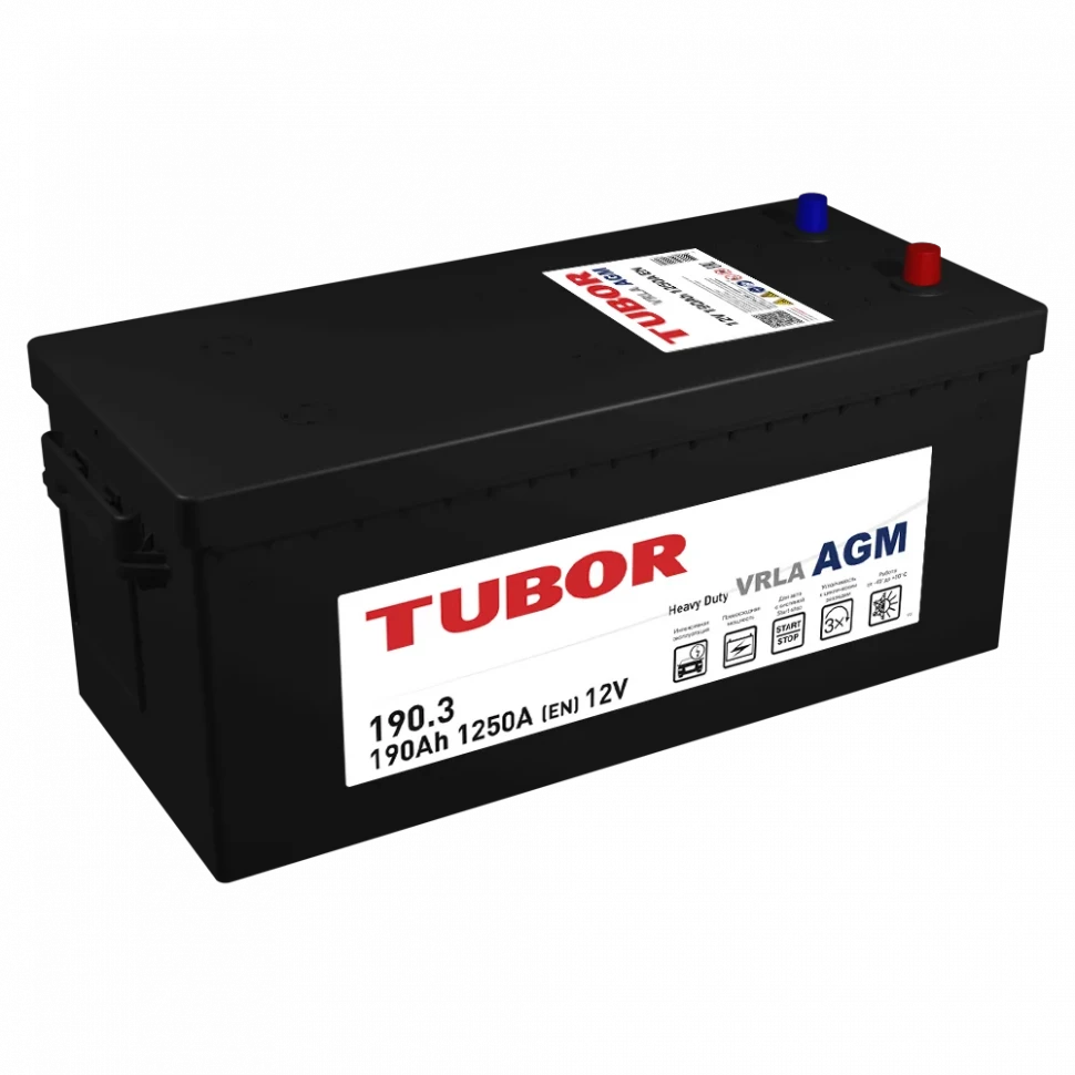 Аккумулятор TUBOR AGM 6СТ-190.3 VRLA