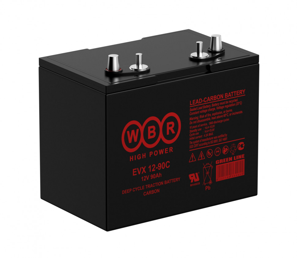 Аккумулятор тяговый WBR EVX12-90C (CARBON)