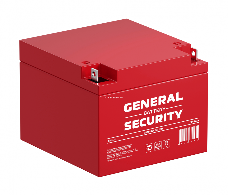 Аккумулятор для ИБП General Security GS 26-12