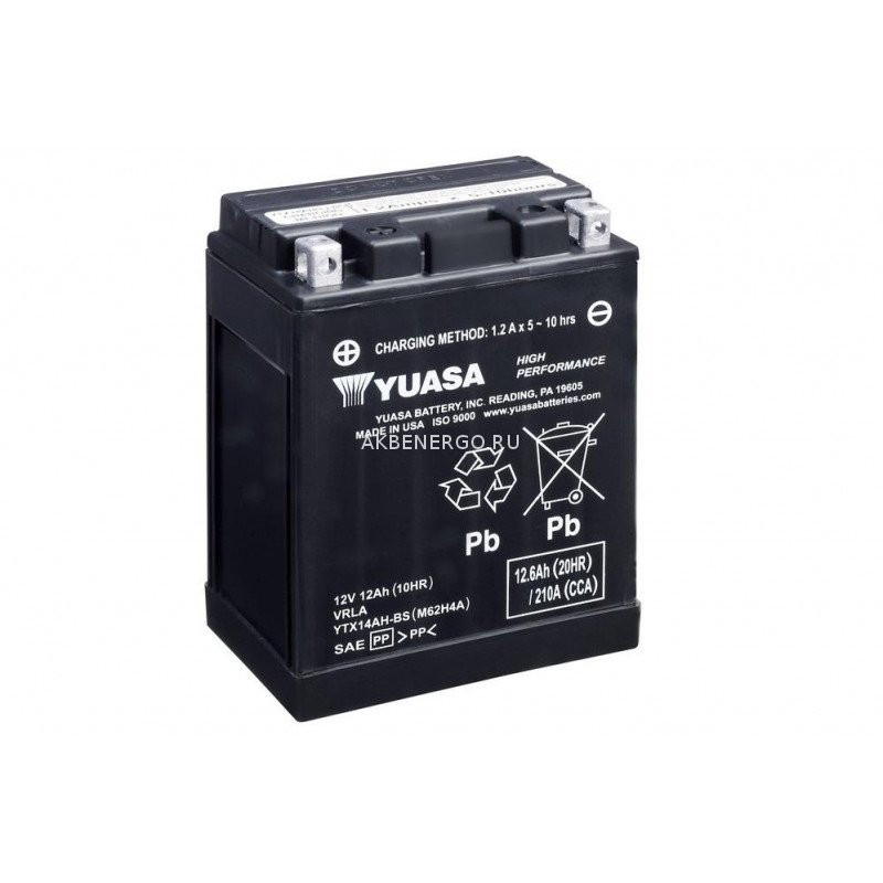 Аккумулятор YUASA YTX14-AH-BS(14-A2,14B2,14A-A2)