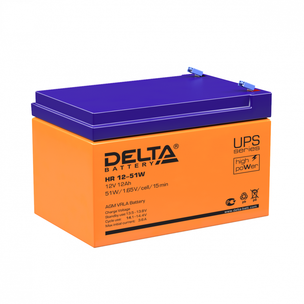 Аккумулятор Delta HR 12-51 W