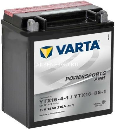 Аккумулятор мото Varta YTX16-BS-1