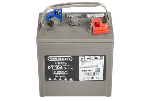 Тяговый WET аккумулятор Gelbert DT106 (T-105) 6V185A/H C5