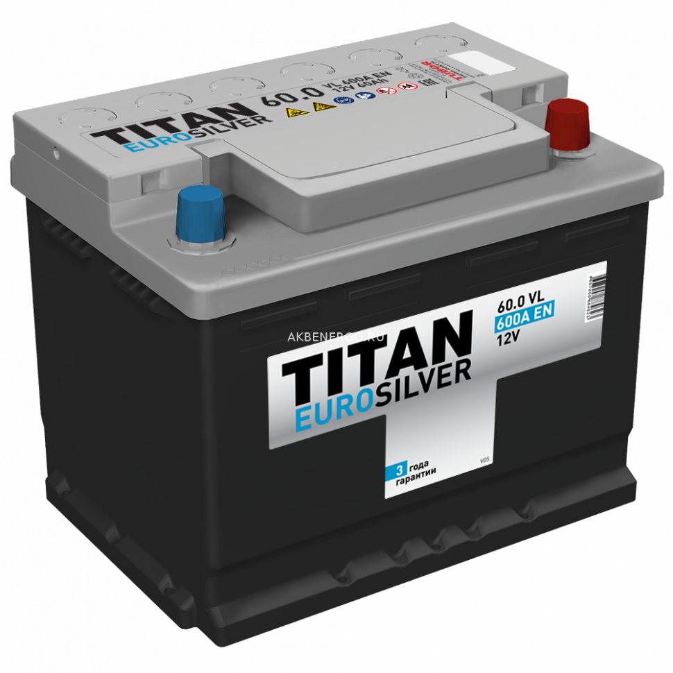 Автомобильный Аккумулятор TITAN Euro silver 6СТ-60.0