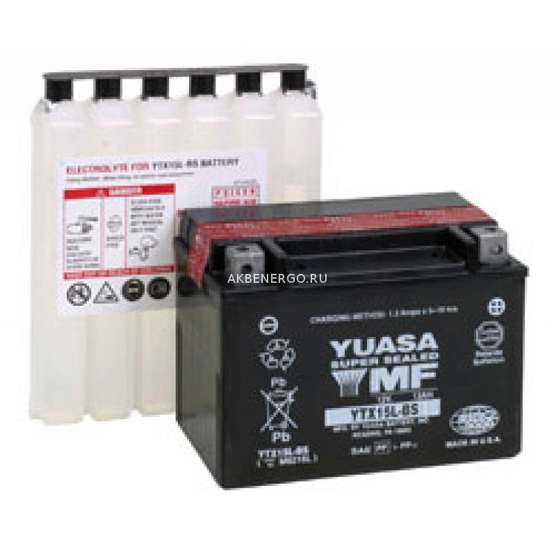 Аккумулятор YUASA YTX15L-BS Аккумулятор YUASA YTX15L-BS