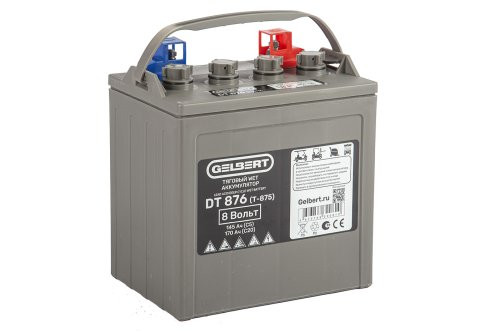 Тяговый WET аккумулятор Gelbert DT876 (T-875) 8V145A/H C5