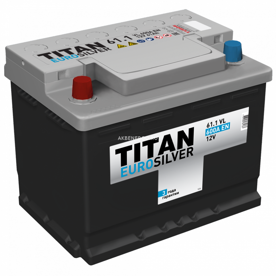 Автомобильный Аккумулятор TITAN Euro silver 6СТ-61.1