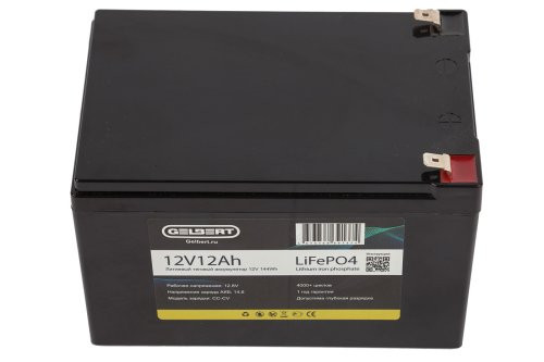 Литиевый тяговый аккумулятор Gelbert LiFePO4 (12V/12Ah) 6-DZF-12 (6-DZM-12)