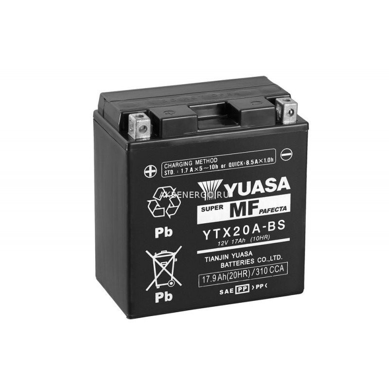 Аккумулятор YUASA YTX20A-BS