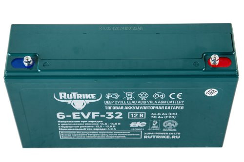 Тяговый аккумулятор Rutrike 6-EVF-32 (12V32A/H C5)