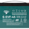 Тяговый аккумулятор Rutrike 6-EVF-45 (12V45A/H C5)