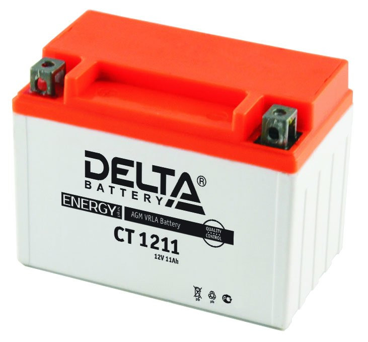 Мотоаккумулятор Delta CT1211 AGM (YTZ12S, YTZ14S)