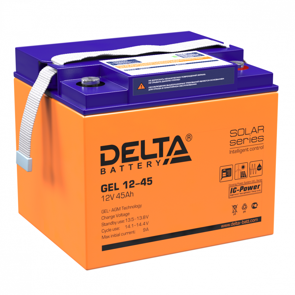 Аккумулятор Delta GEL 12-45